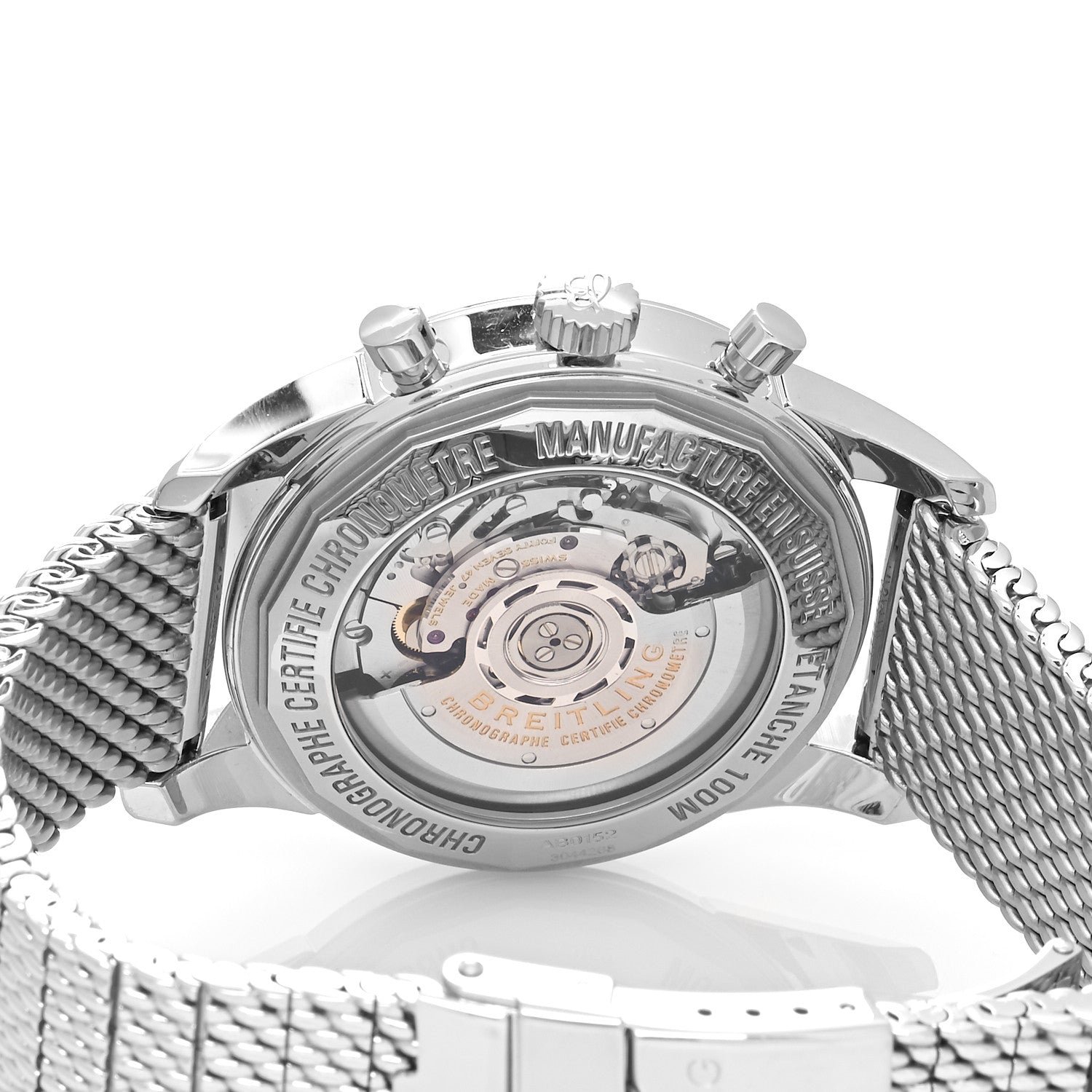 Breitling Stainless Steel 43mm Transocean Chronograph Automatic Watch Black AB0152 4 of 4