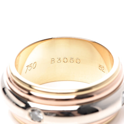 Cartier 18K Pink Yellow White Gold Diamond Spinner Band Ring 52 6 6 of 6