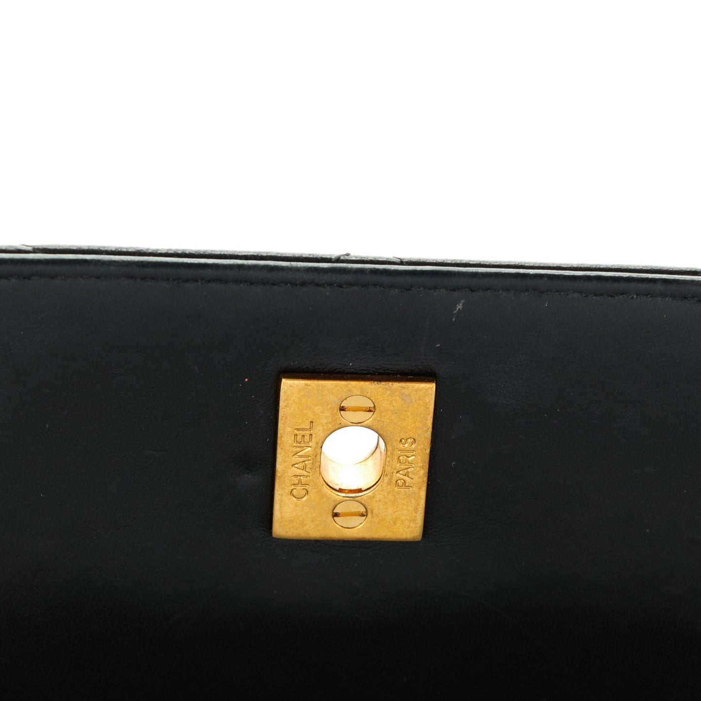 Quilted Lambskin Flap Shoulder Bag Black