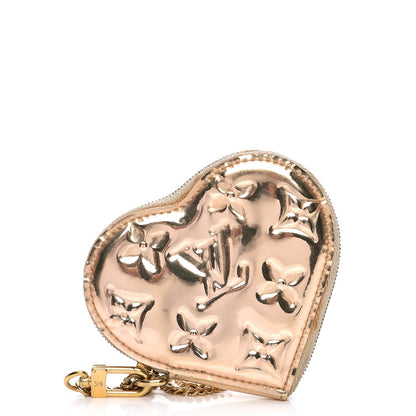Louis Vuitton Monogram Miroir Heart Coin Purse Gold 1 of 9