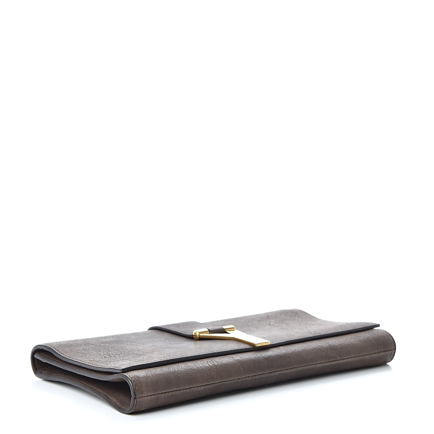 Sheepskin Classic Y Ligne Clutch Brown