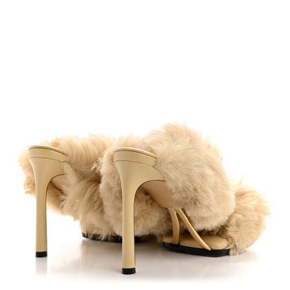Bottega Veneta Shearling Curve Soft Poodle Slide Sandals 39 Heirloom 5 of 9