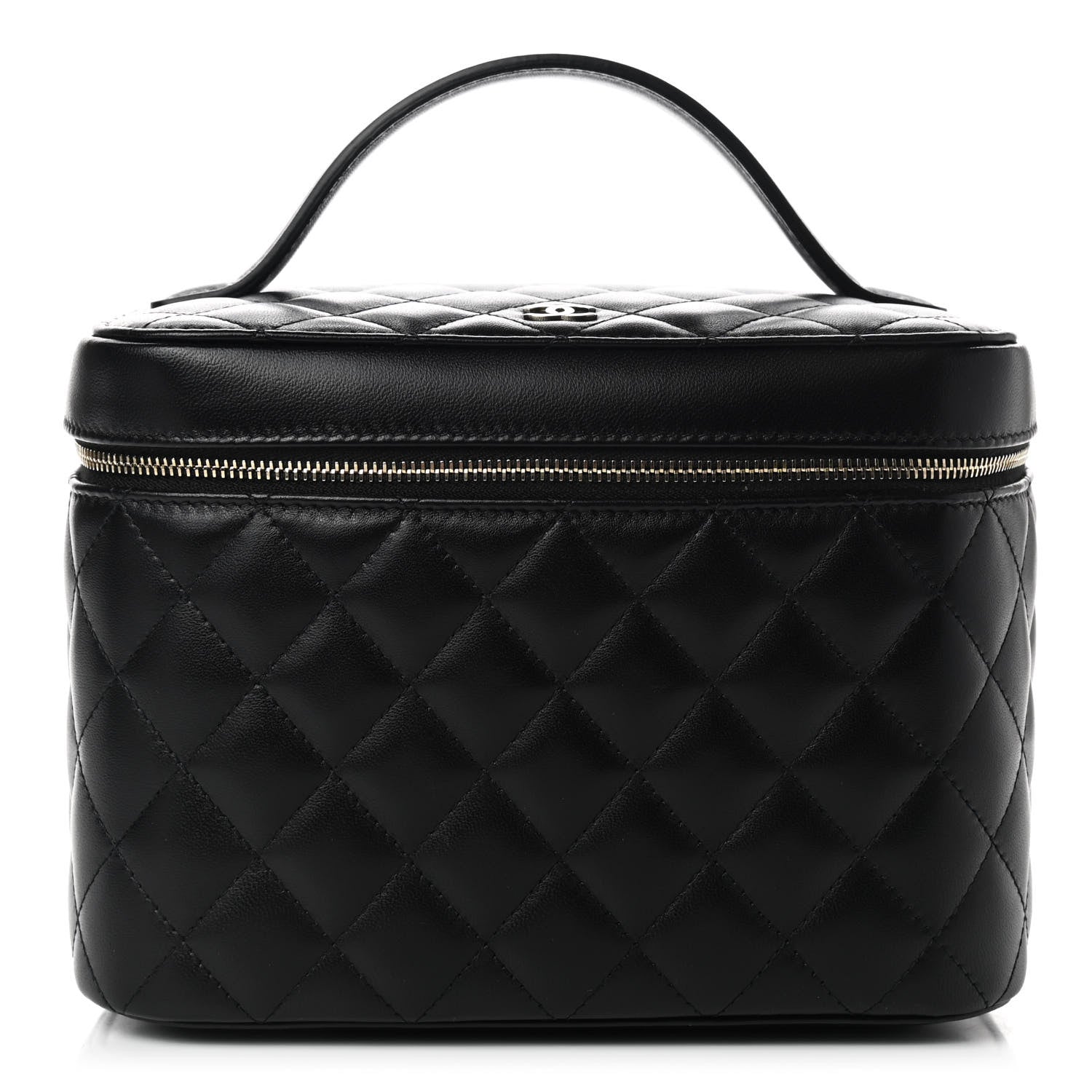 Chanel Lambskin Quilted Large Vanity Pouch Black 1 of 7