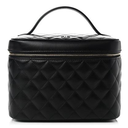Chanel Lambskin Quilted Large Vanity Pouch Black 1 of 7