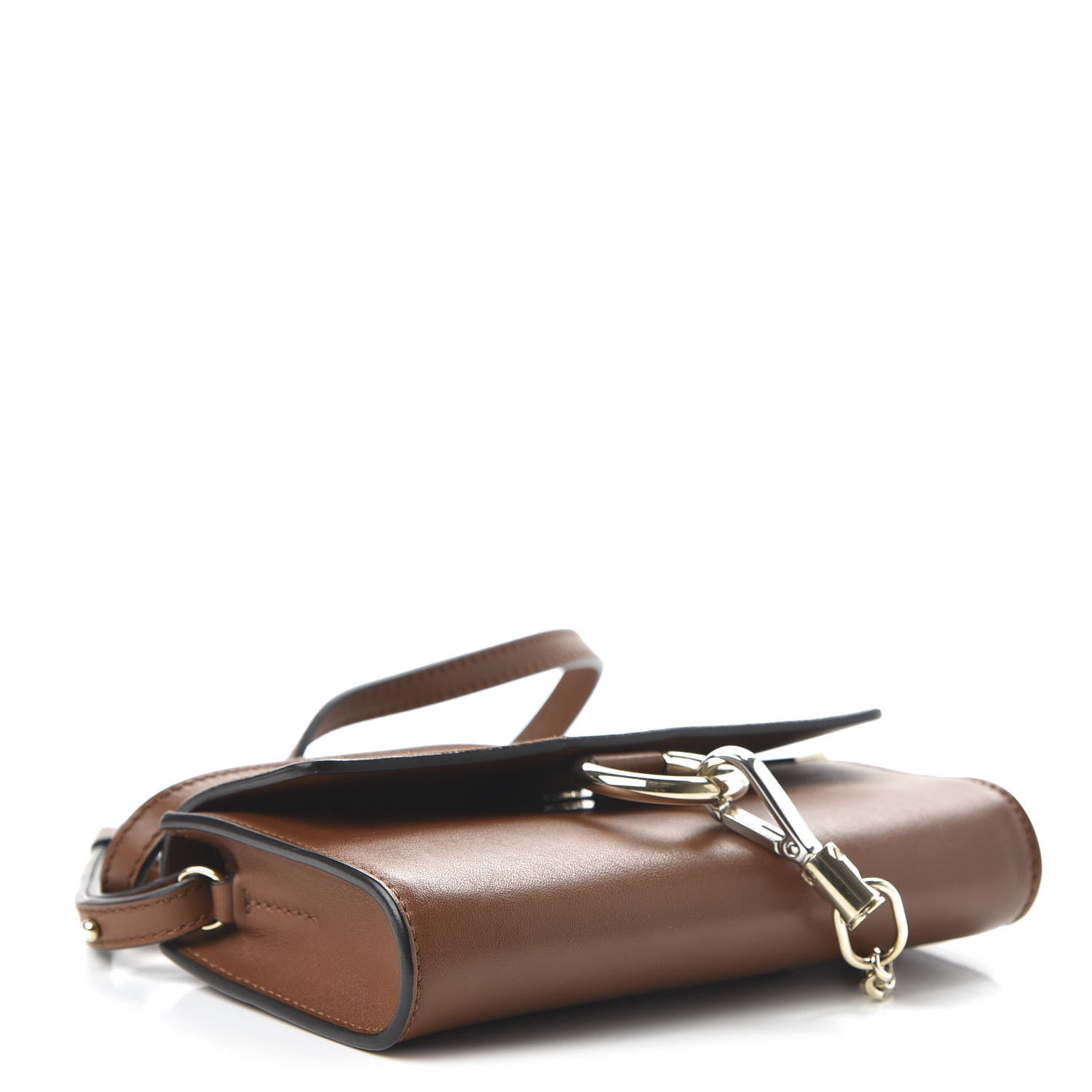 Chloe Suede Calfskin Mini Faye Shoulder Bag Tobacco 4 of 10