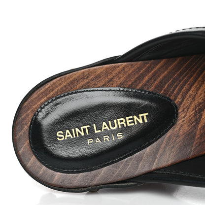 Saint Laurent Smooth Calfskin Camoy Clogs 39.5 Black 8 of 10