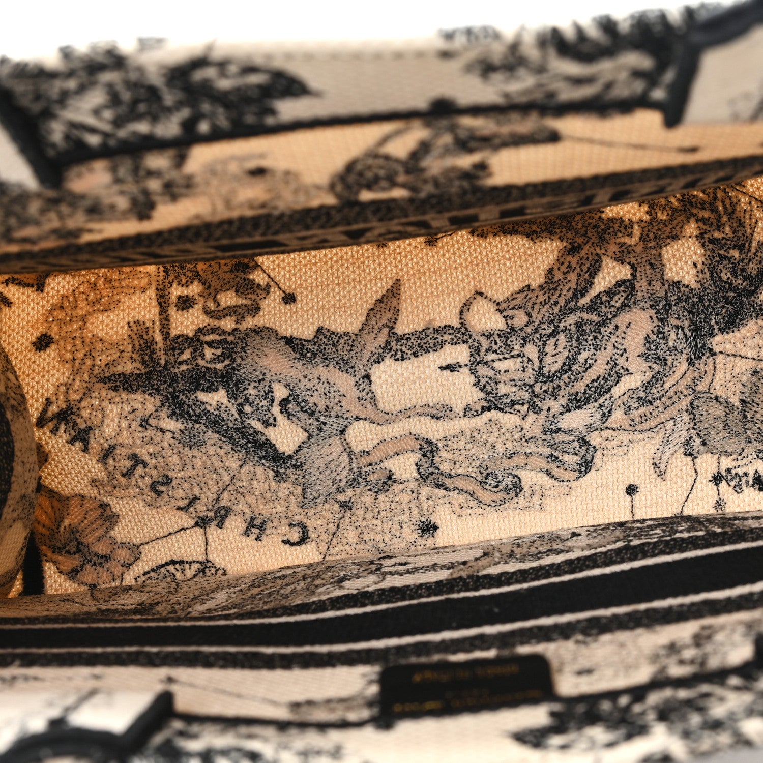Christian Dior Canvas Zodiac Toile De Jouy Embroidered Medium Book