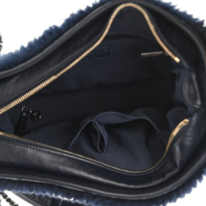 Chanel Shearling Medium Gabrielle Hobo Navy 7 of 13