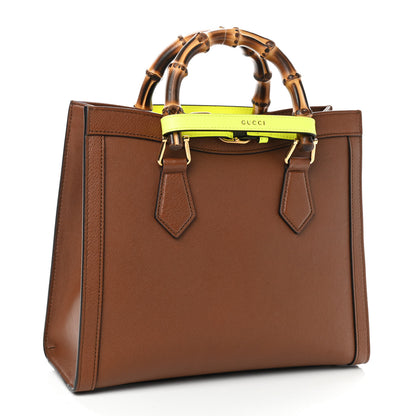 Gucci Wonka Grain Calfskin Small Diana Tote Bag Cuir Yellow Fluo 2 of 8