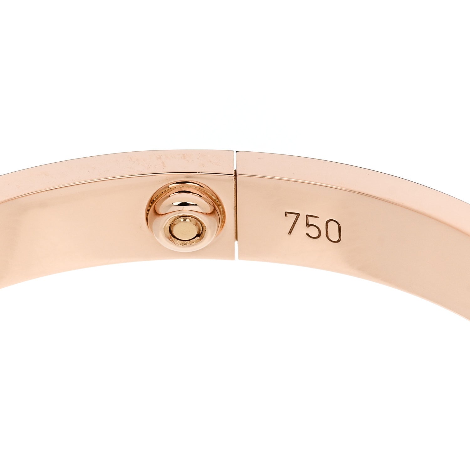 Cartier 18K Pink Gold 4 Diamond LOVE Bracelet 17 8 of 8