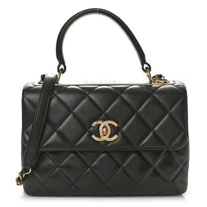Chanel Lambskin Quilted Small Trendy CC Dual Handle Flap Bag Black 1 of 11
