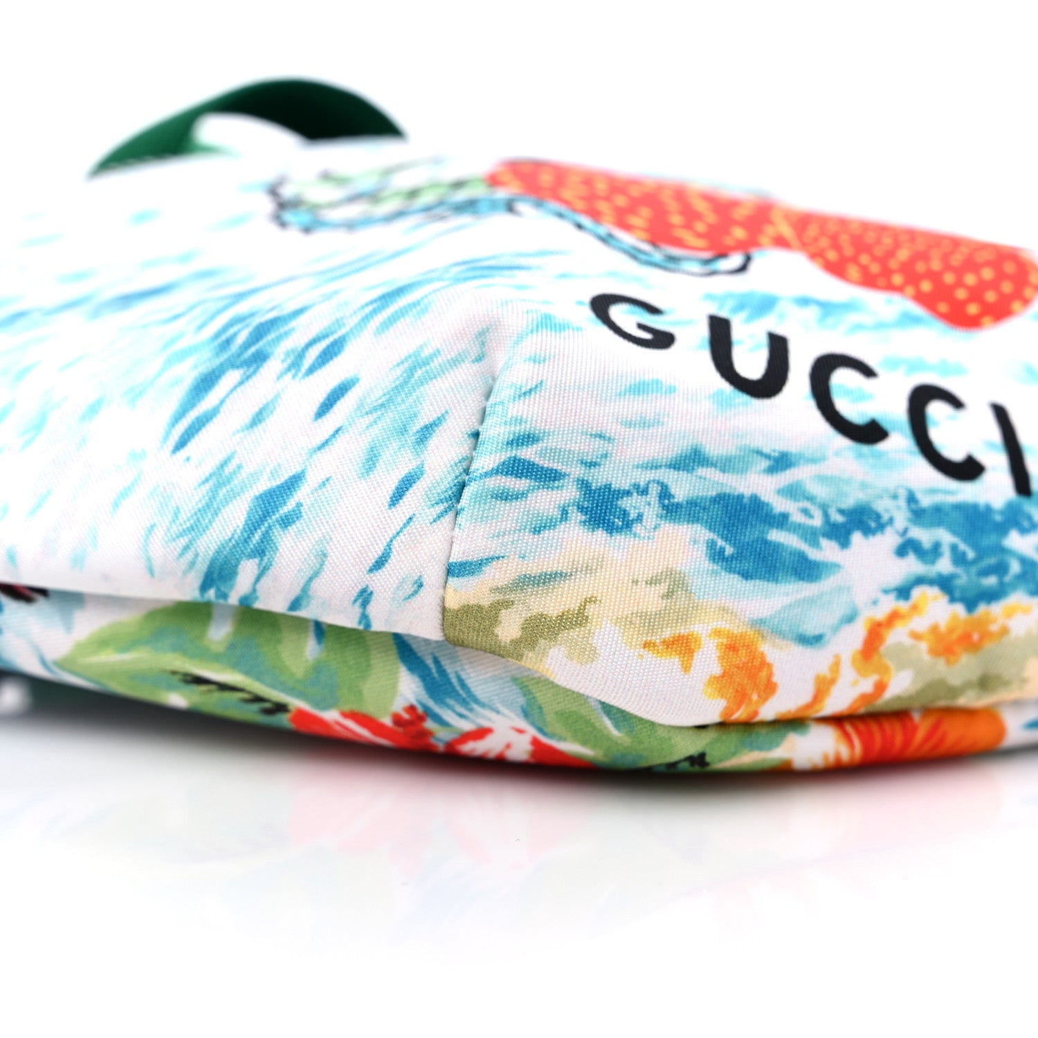 Gucci Nylon Merveilleux Strawberry Print Childrens Belt Bag Light Blue Red Dusty White 9 of 10