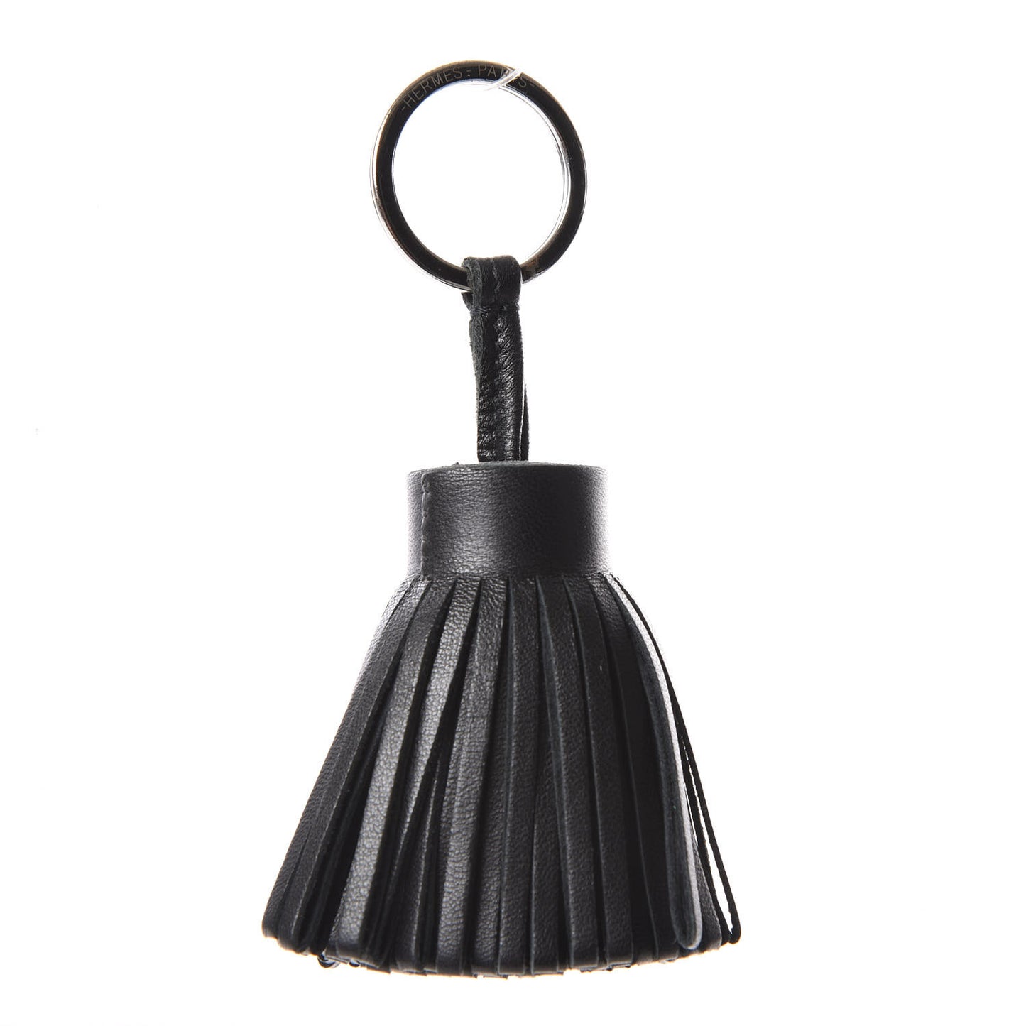 Lambskin Carmen Tassel Key Holder Black