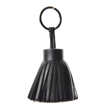 Hermes Lambskin Carmen Tassel Key Holder Black 1 of 4