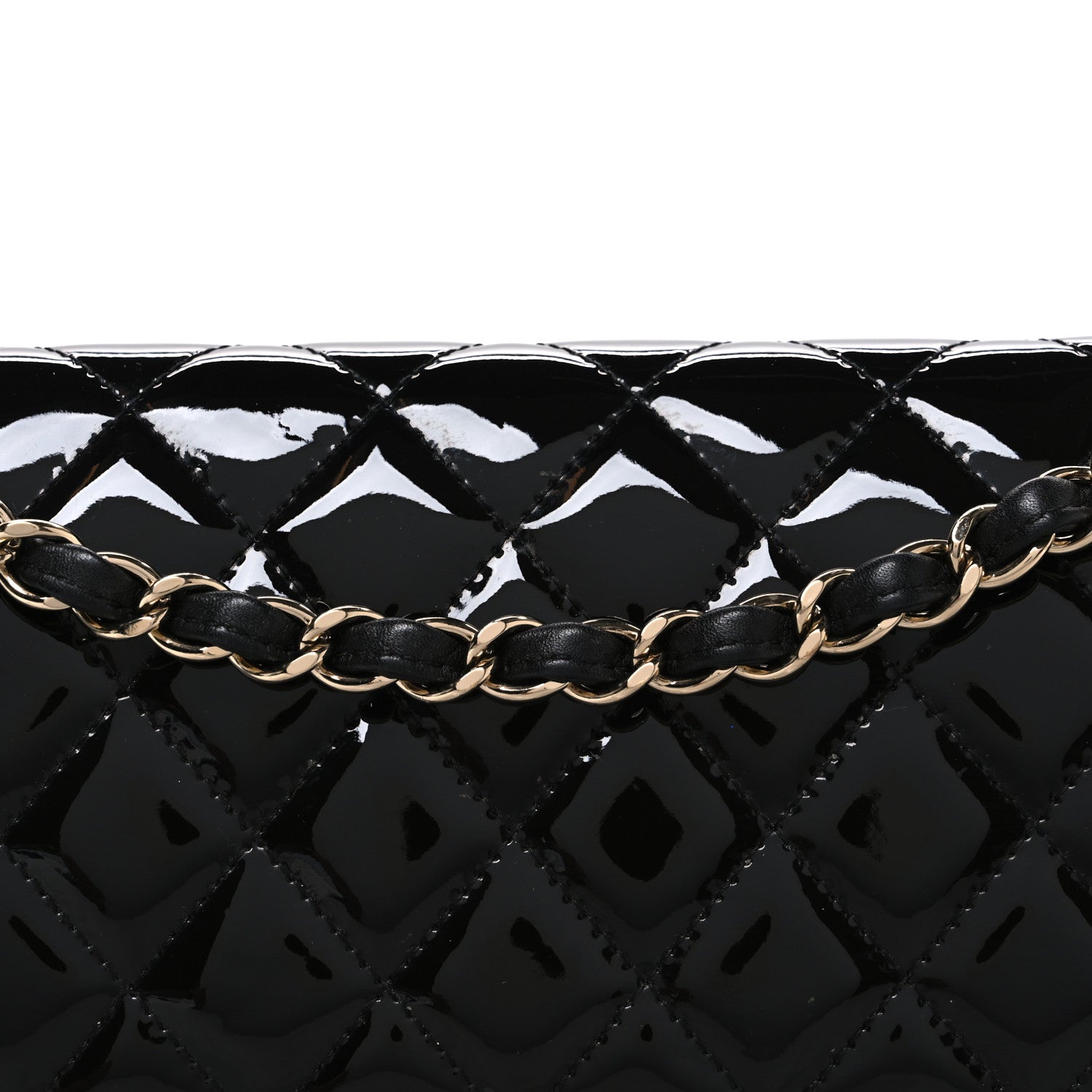 Chanel Patent Quilted Medium Double Flap Black 8 of 10