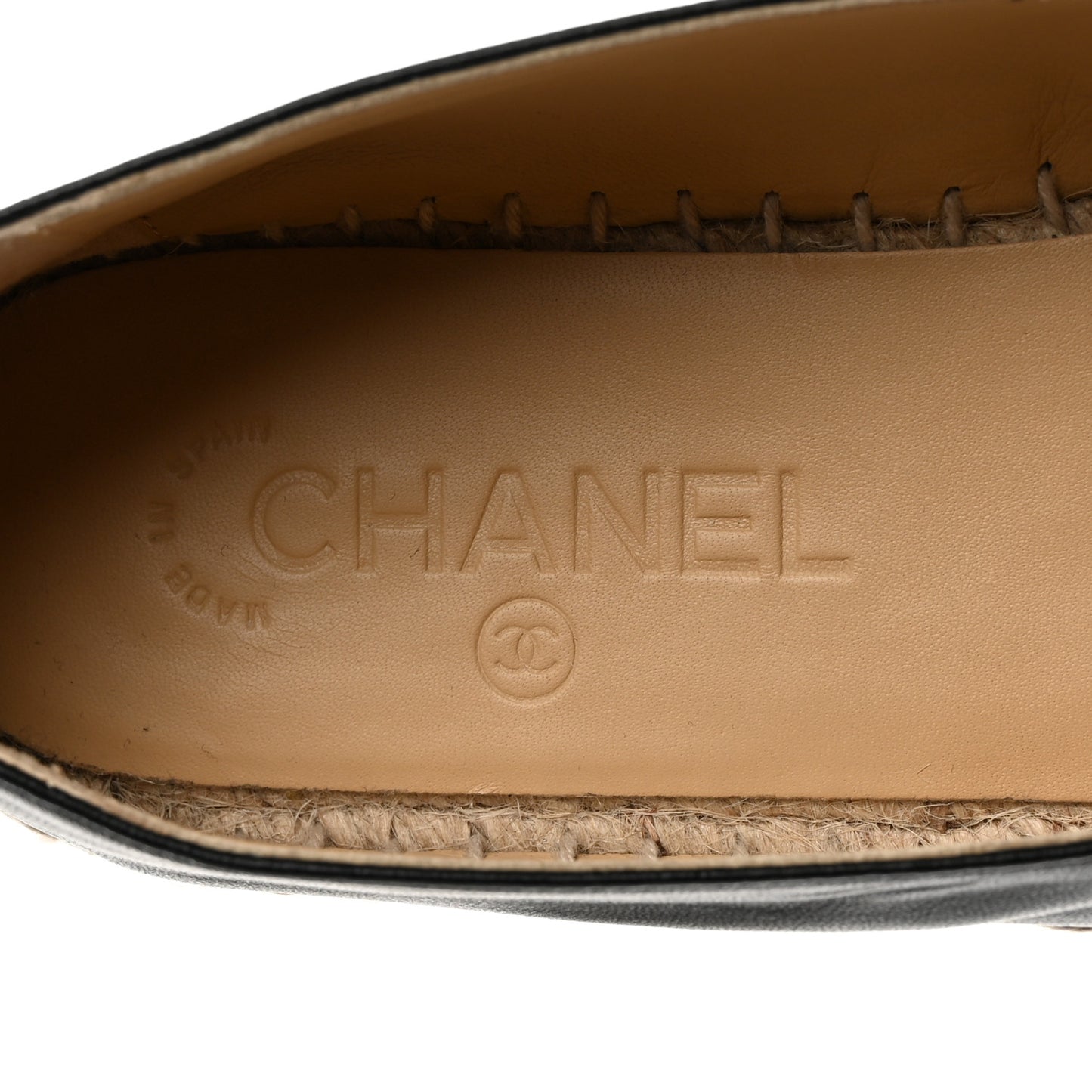 Lambskin CC Espadrilles 38 Black