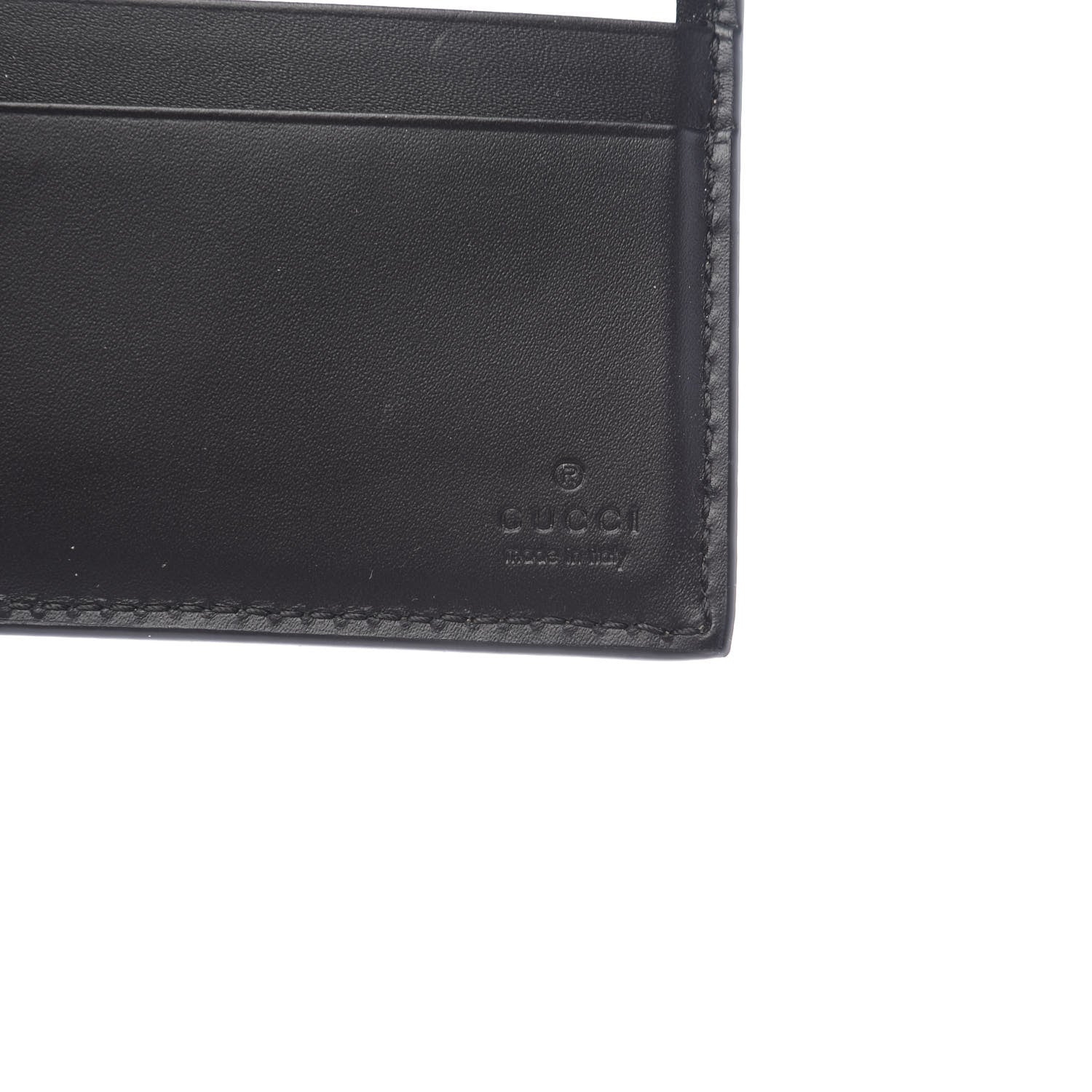 Gucci GG Supreme Monogram Selleria Calfskin Kingsnake Nice Bi-Fold Wallet Beige Ebony Multicolor Black 6 of 7