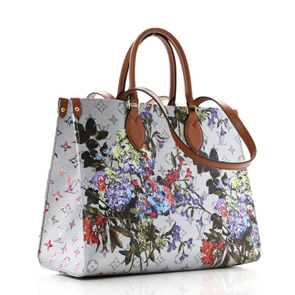 Louis Vuitton Metallic Monogram LV Garden OnTheGo MM Silver 3 of 10