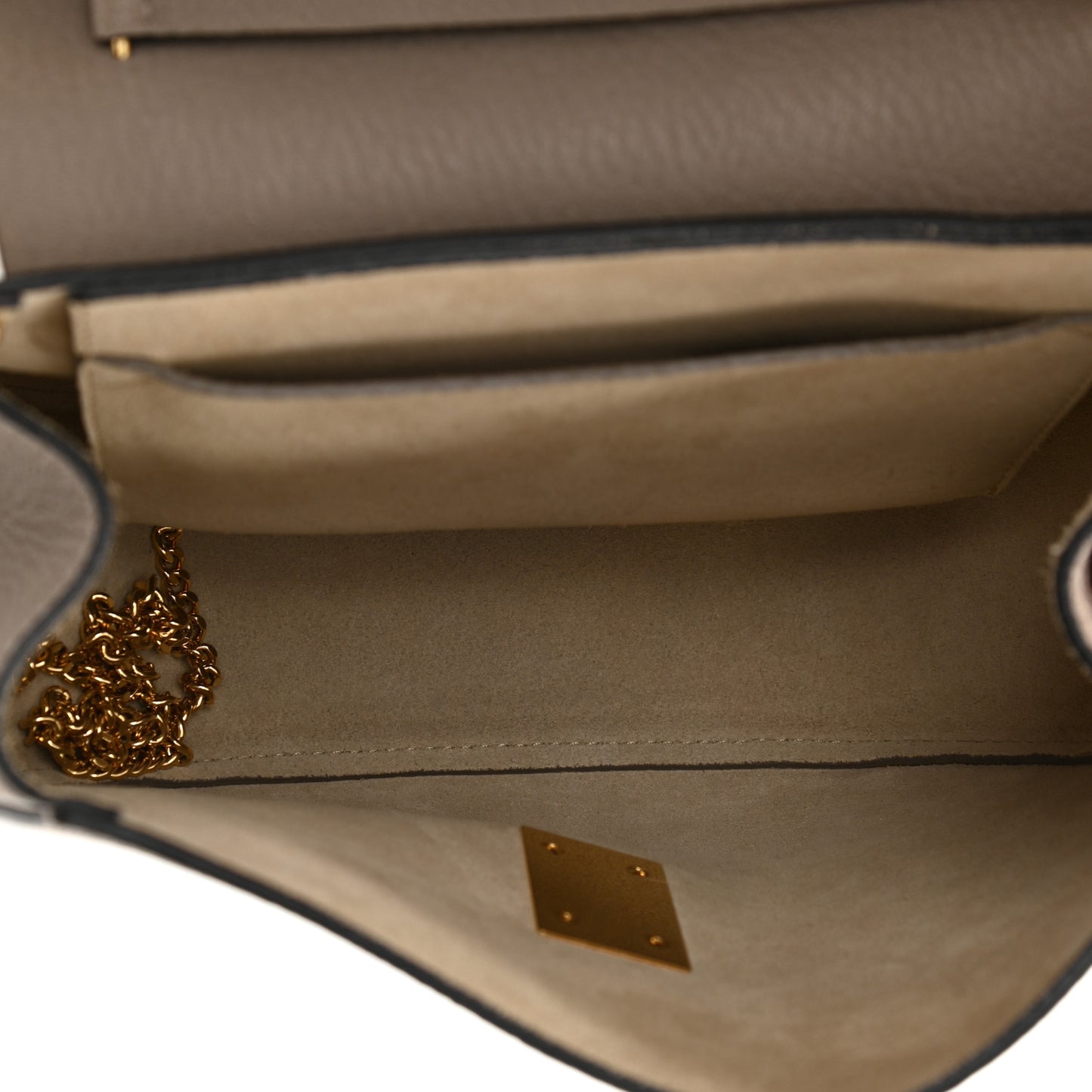Grained Lambskin Drew Shoulder Bag Motty Grey