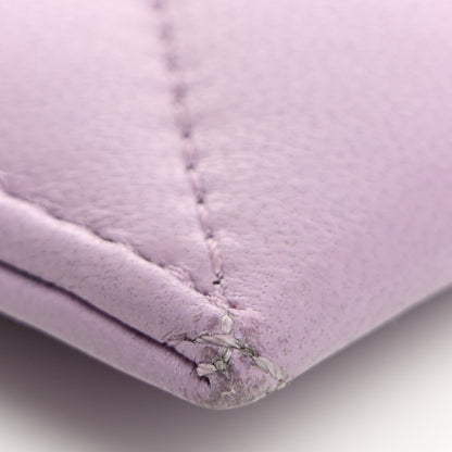 Chanel Lambskin Quilted Chanel 19 Card Holder Light Purple 9 of 11