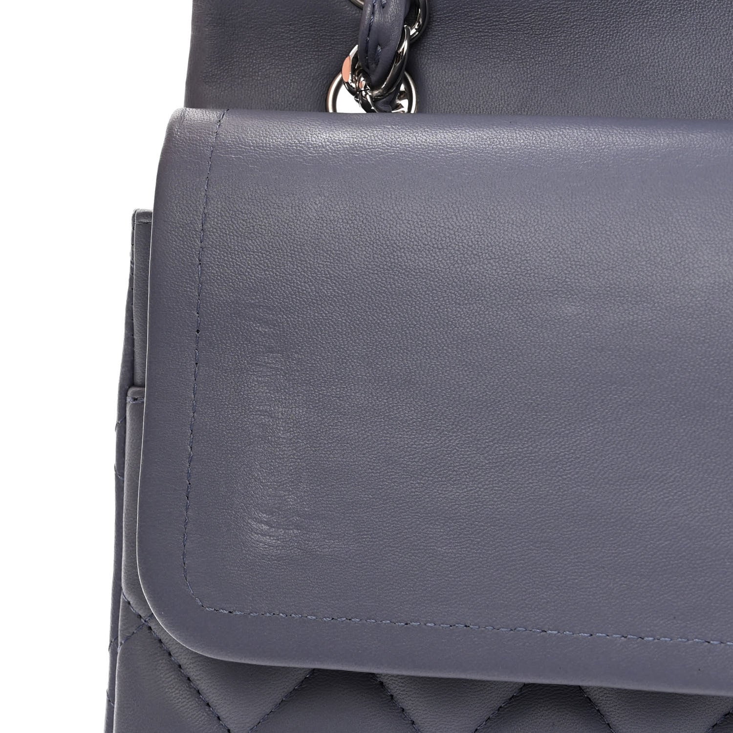 Chanel Lambskin Quilted Maxi Double Flap Purple 11 of 12