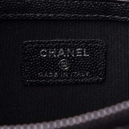 Chanel Iridescent Caviar Quilted Large Cosmetic Case Black 8 of 9