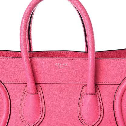Celine Drummed Calfskin Mini Luggage Fluo Pink 19 of 20