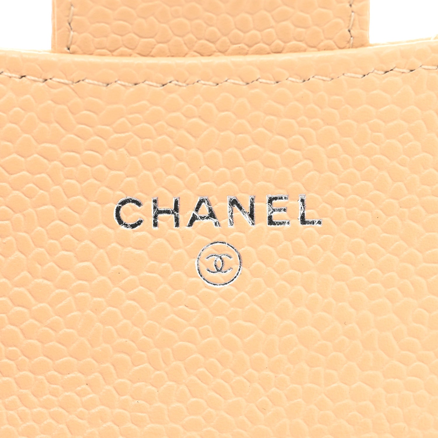 Chanel Caviar Quilted Flap Card Holder Wallet Beige 6 of 9