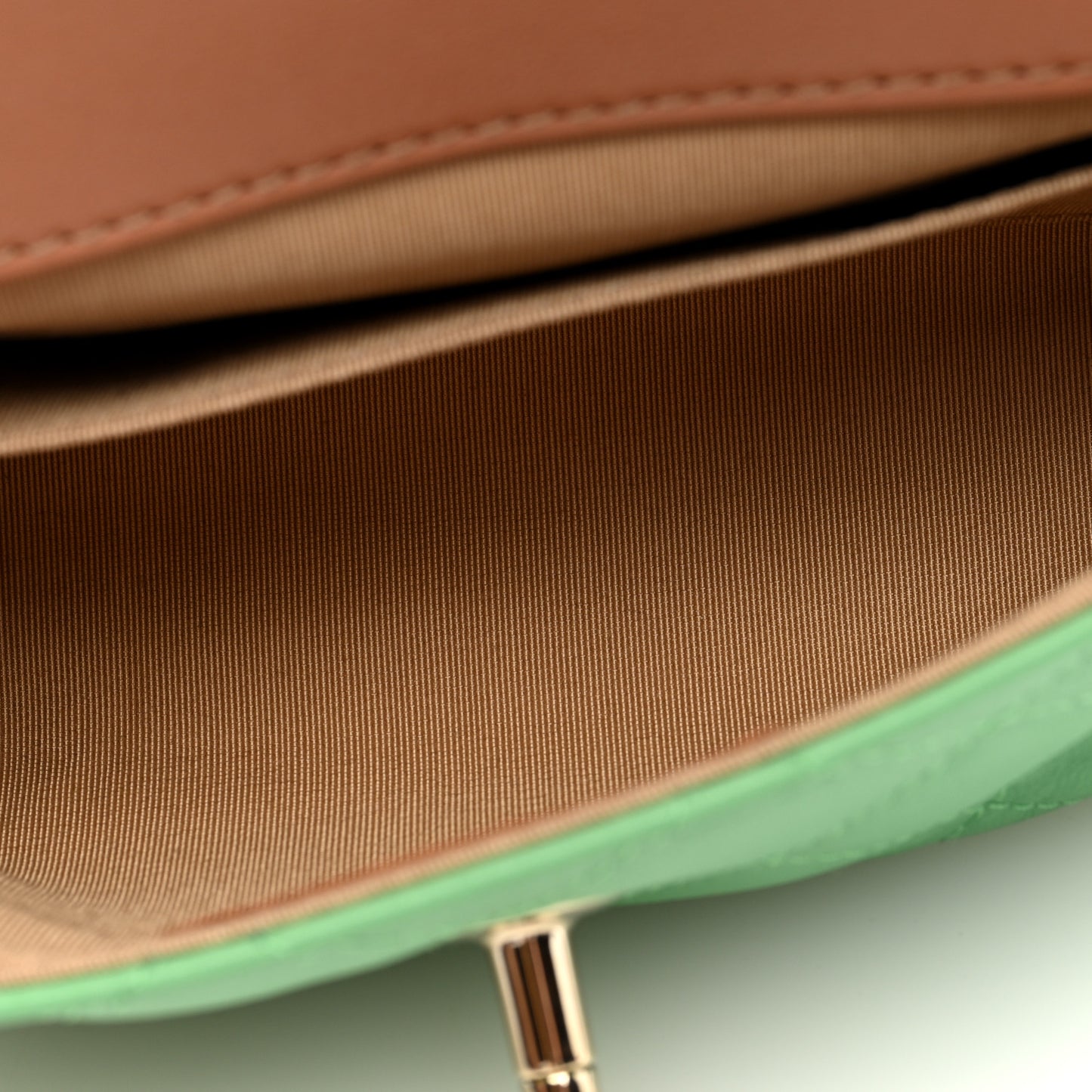 Lambskin Mixed Fibers Quilted Small Cocovado Flap Green