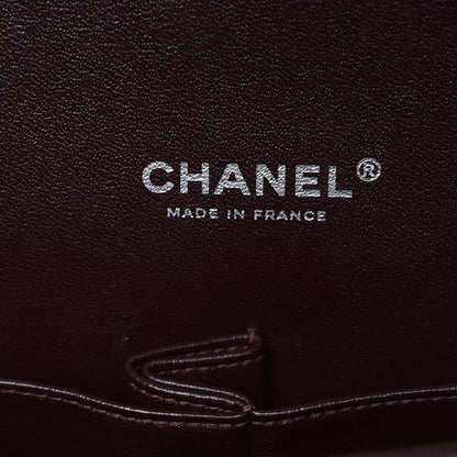 Chanel Caviar Quilted Maxi Double Flap Dark Purple 7 of 9