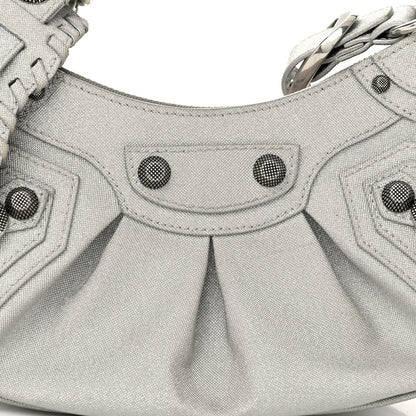 Balenciaga Sparkling Fabric Le Cagole Shoulder Bag XS Silver 9 of 14