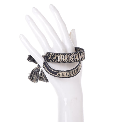 Christian Dior Woven Cotton J'Adior Friendship Bracelet Set Navy 2 of 6