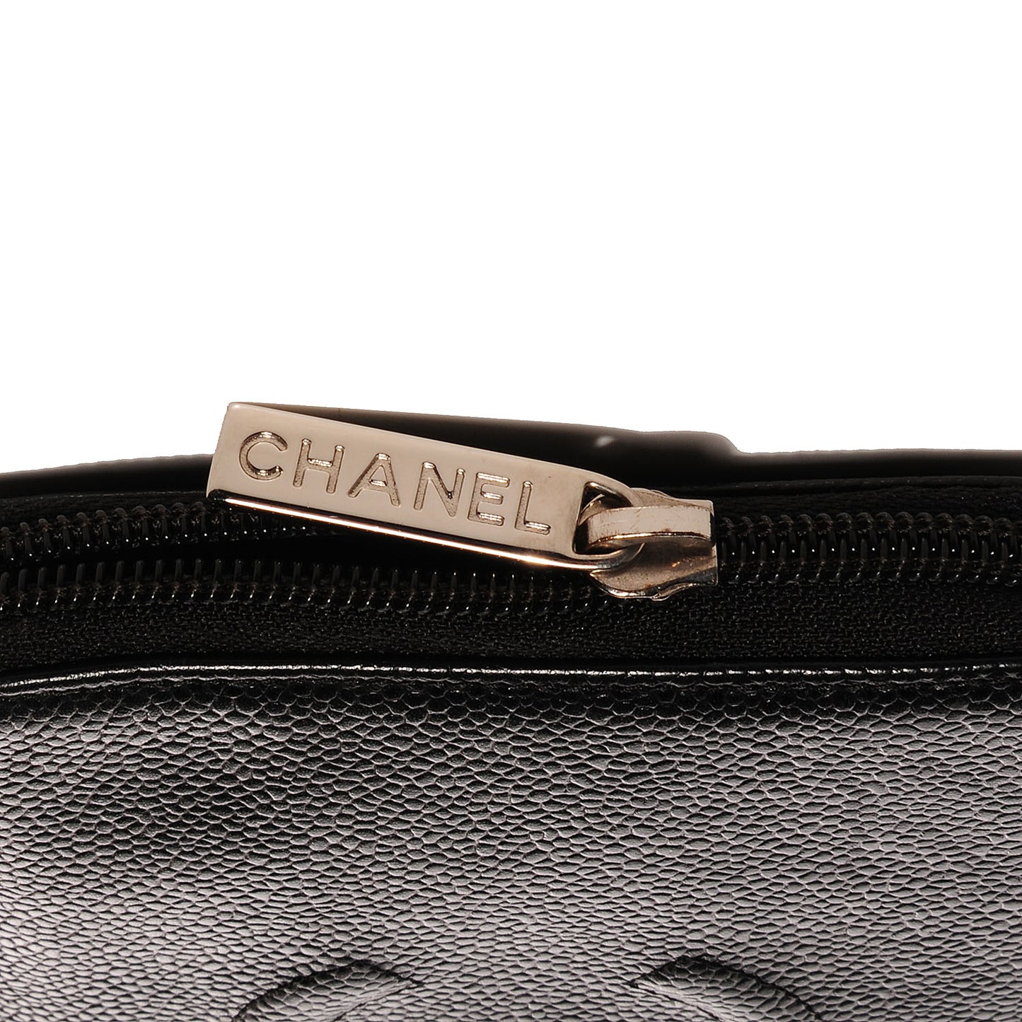 Caviar CC Timeless Large Zip Around Wallet Black