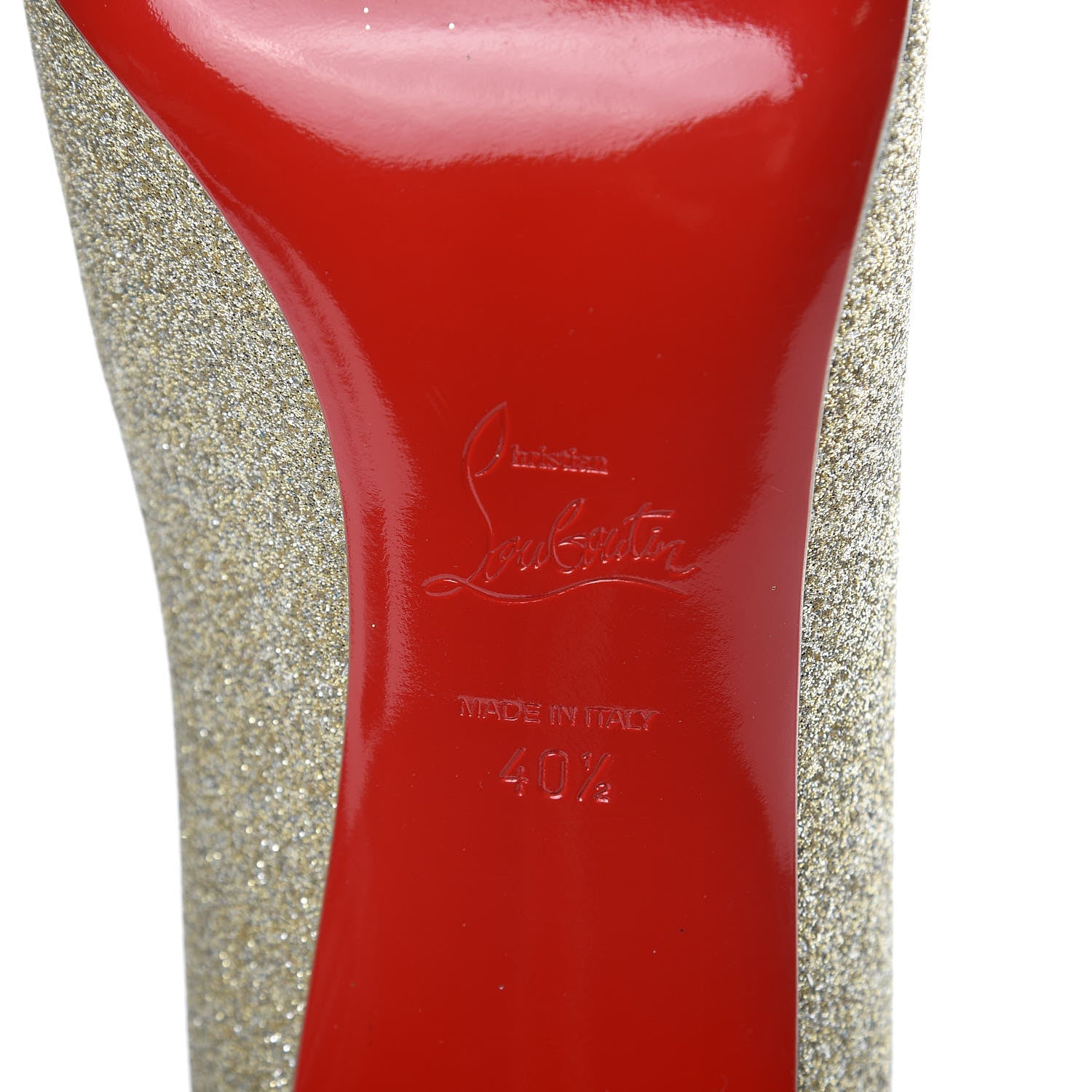 Christian Louboutin Glitter Anemosea 85 Sandals 40.5 Gold 7 of 7