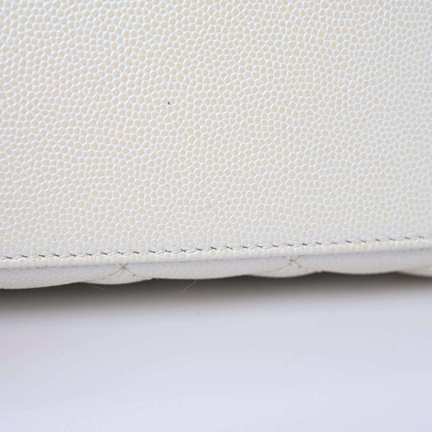 Chanel Iridescent Caviar Quilted Extra Mini Coco Handle Flap White 7 of 12
