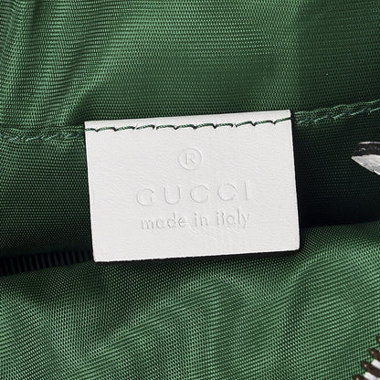Gucci Canvas Flora Floral Trapuntata Small Zumi Dome Shoulder Bag White 5 of 9
