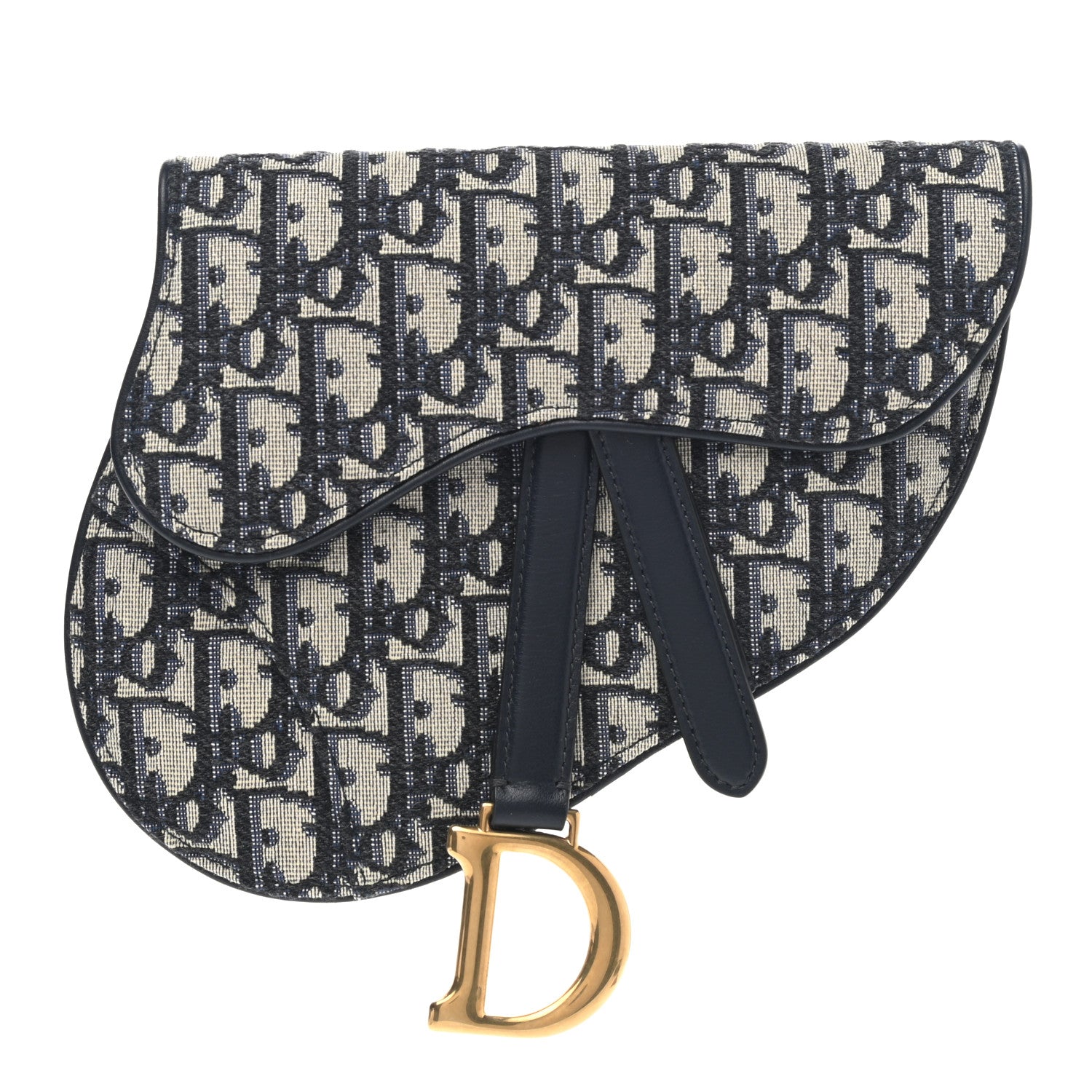 Christian Dior Oblique Saddle Belt Pouch Blue 2 of 7