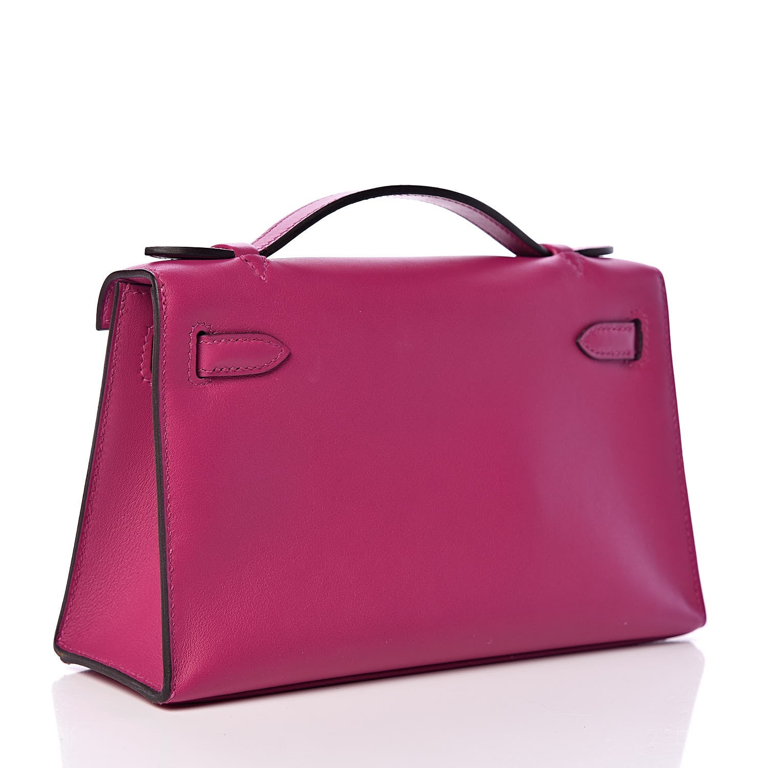 Hermes Swift Kelly Pochette Clutch Rose Pourpre 3 of 14