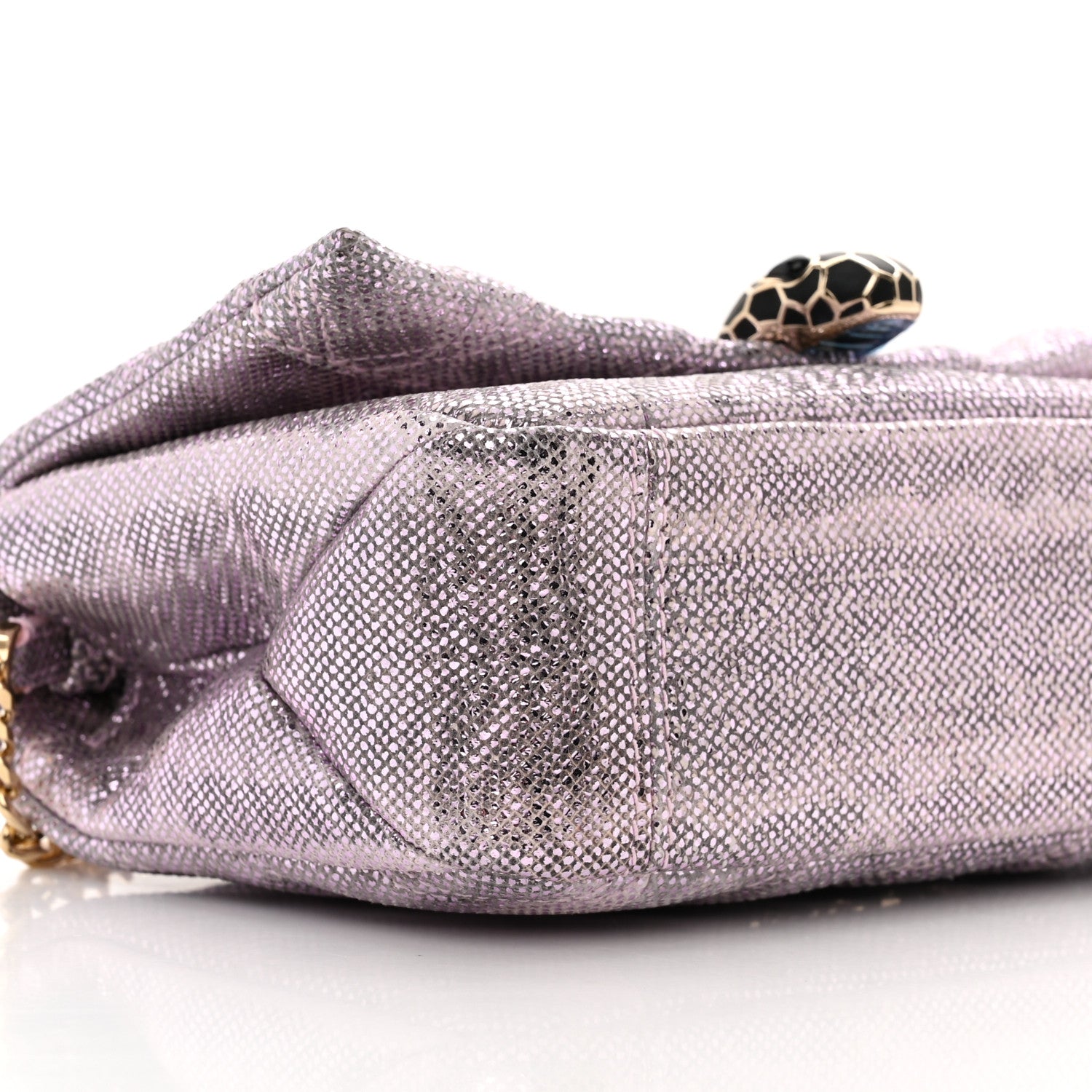 Bulgari Metallic Karung Matelasse Mini Serpenti Cabochon Crossbody Rosa Di Francia 9 of 11