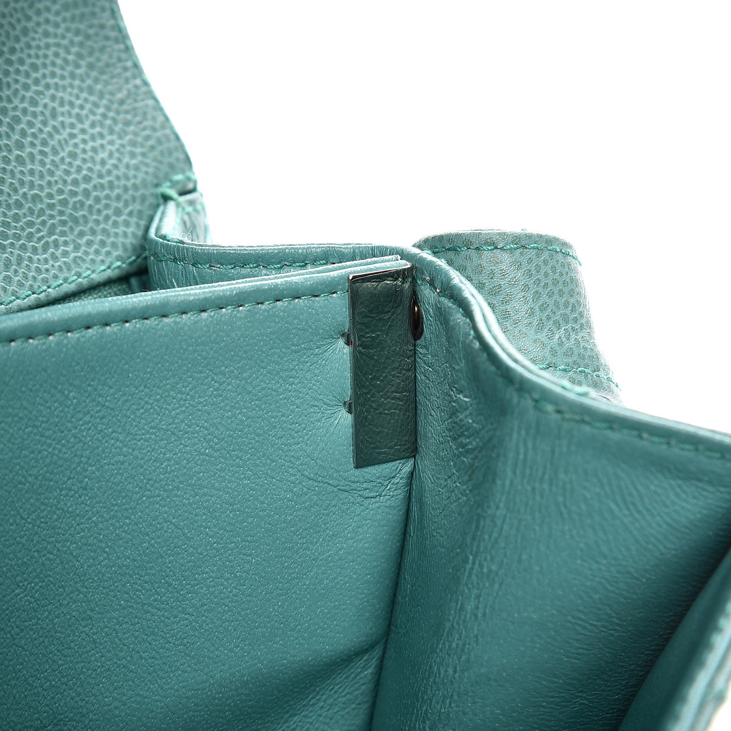 Chanel Caviar Flap Shoulder Bag Green 19 of 21