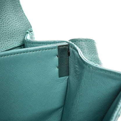 Chanel Caviar Flap Shoulder Bag Green 19 of 21