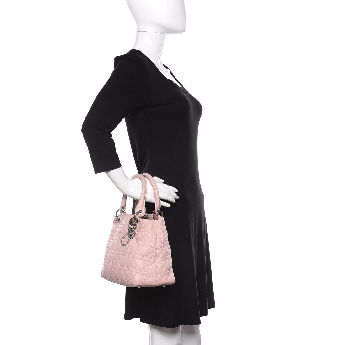 Lambskin Cannage Small Soft Lady Dior Light Pink