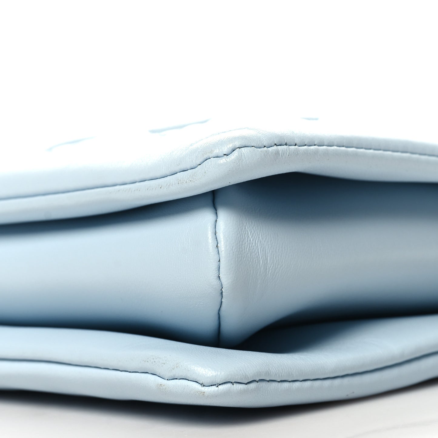 Lambskin Embossed Monogram Coussin PM Ice Blue