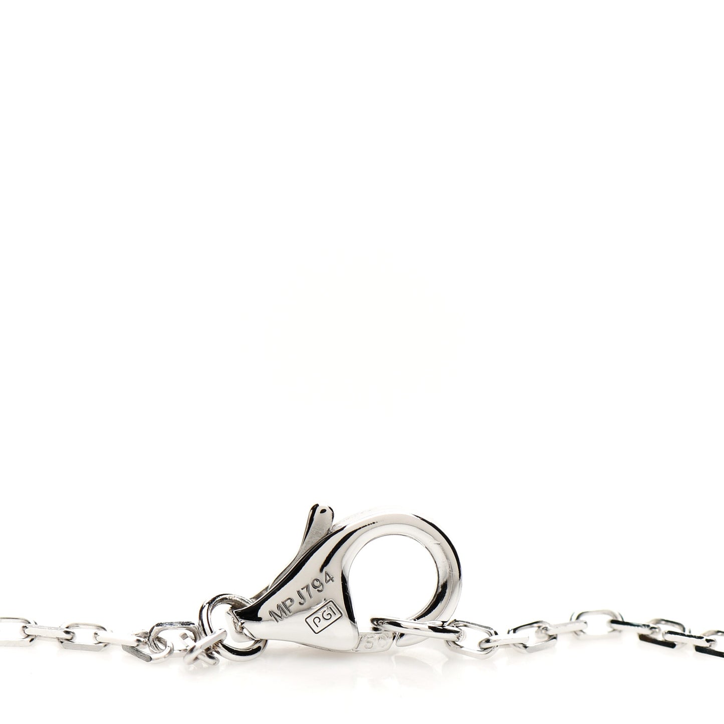 18K White Gold Diamond Juste Un Clou Paved Pendant Necklace