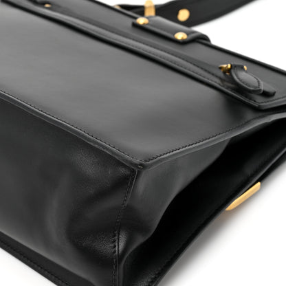 Prada City Calfskin Saffiano Cahier Top Handle Bag Black 13 of 13