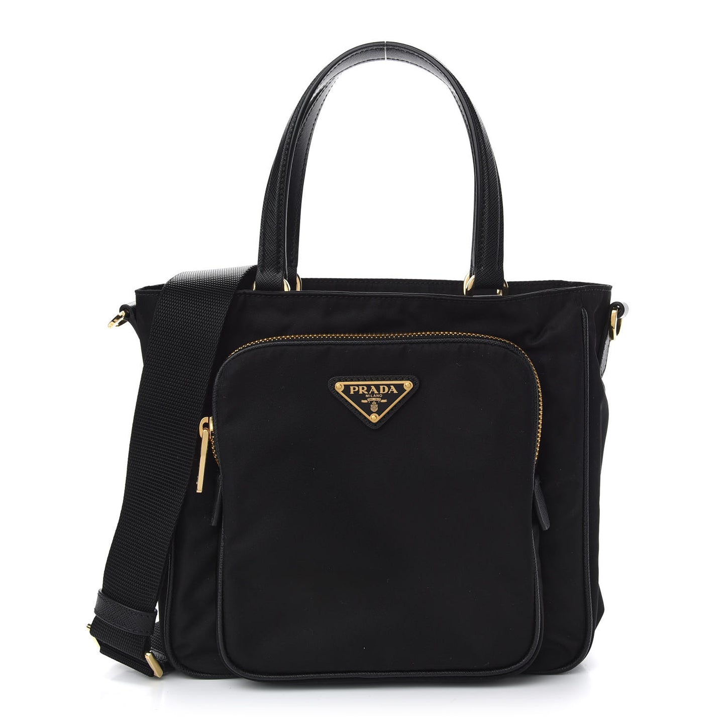 Saffiano Tessuto Nylon Tote Bag Black