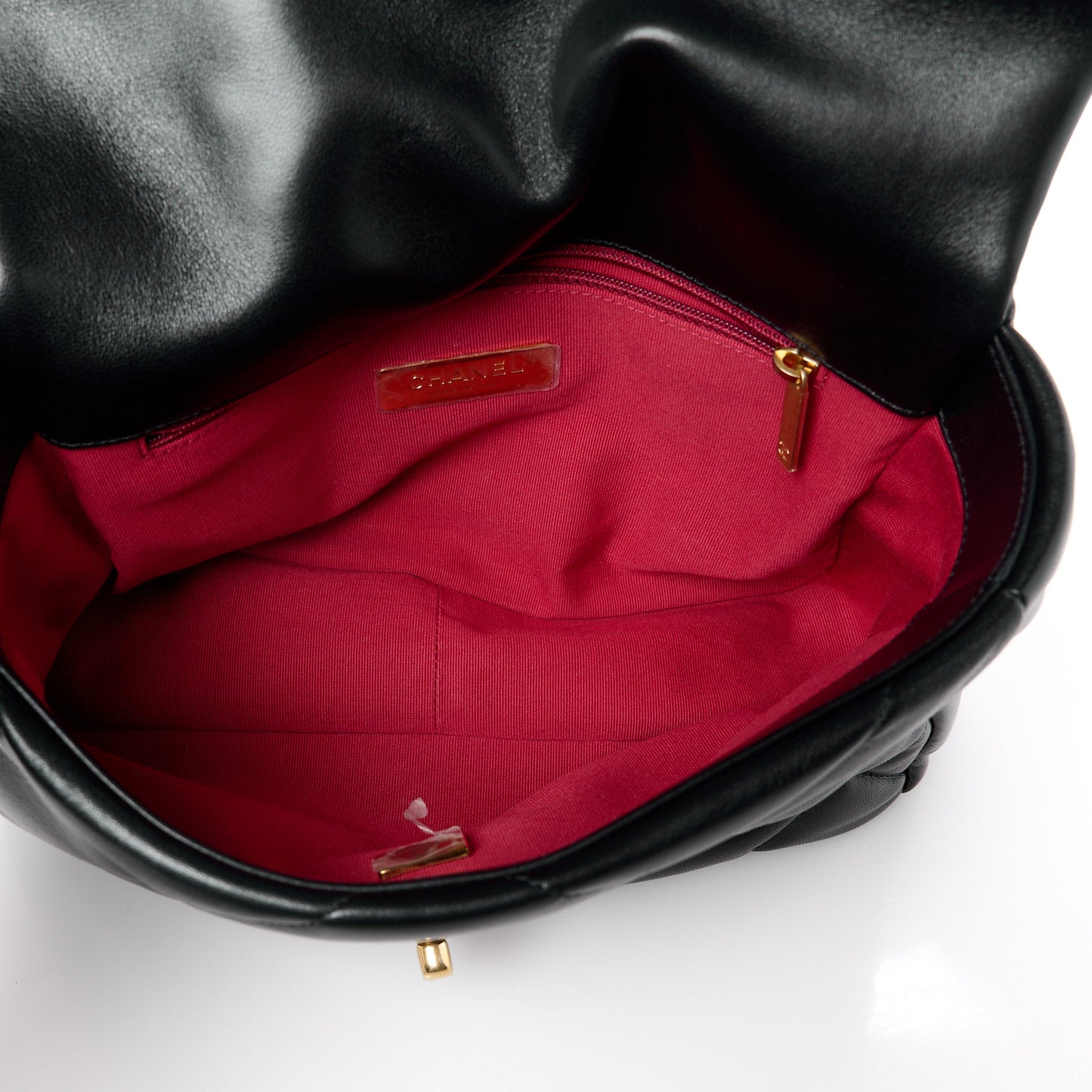 Lambskin Quilted Medium Chanel 19 Flap Black