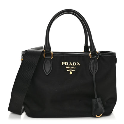 Prada Tessuto Nylon Soft Calf Small Tote Black 1 of 9