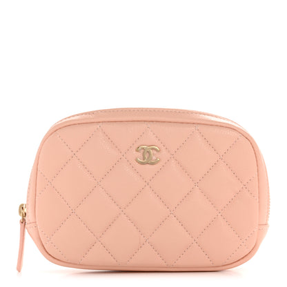 Chanel Caviar Quilted Small Curvy Pouch Cosmetic Case Light Pink 1 of 7