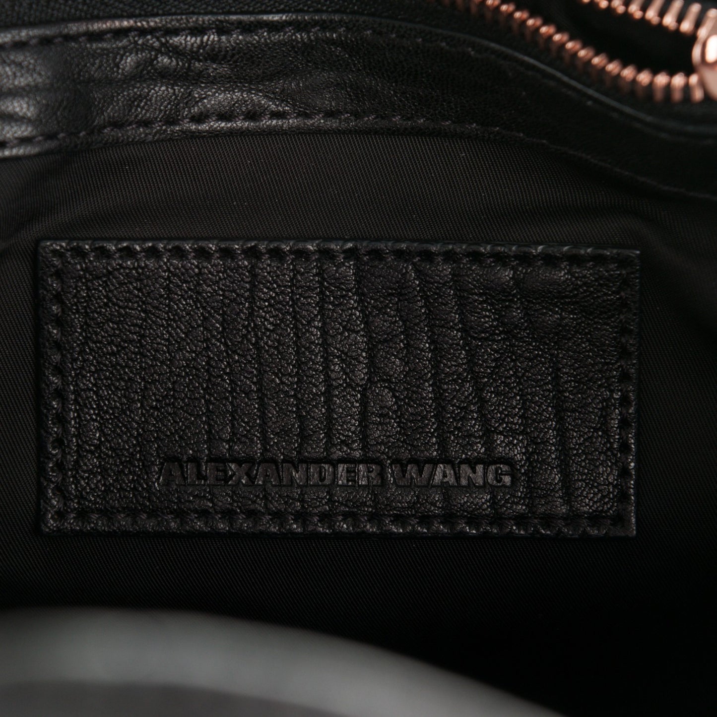 Pebbled Lambskin Rockie Black Rose Gold Hardware